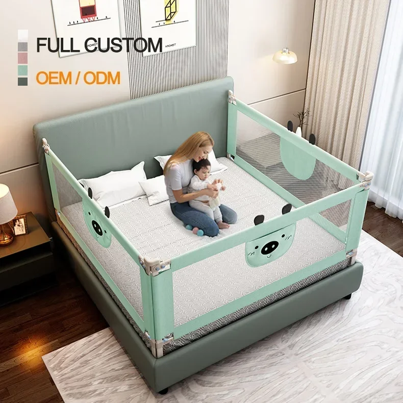 Barrera de seguridad para bebés, barrera de cama, protección de marco portátil, protector de cama para niños pequeños, rieles de cama de bebé laterales plegables para adultos