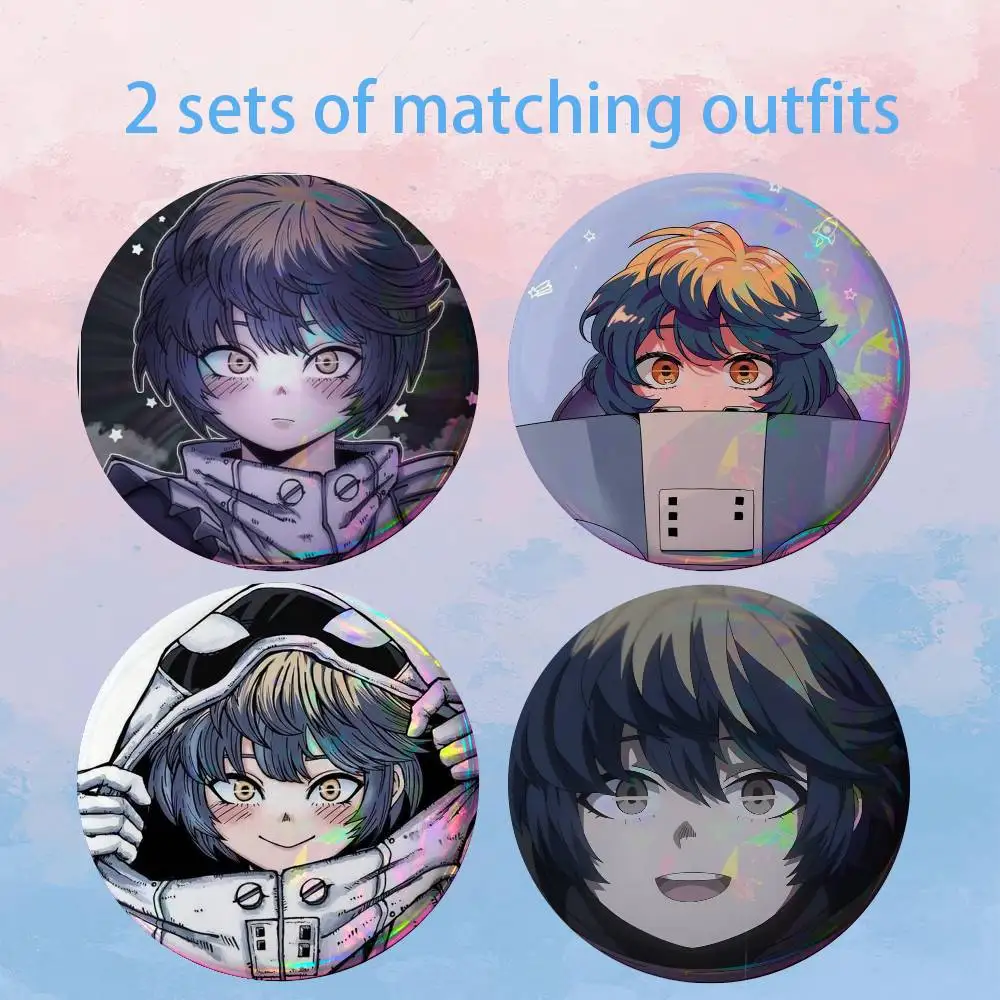 MHA Thirteen Kurose Anan HD Print Round Lapel Pins Pretty Derby 2 piece set Round Display Brooches Brooch Badges