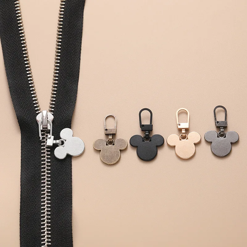 Cerniera per cartoni animati di Topolino da 5 pezzi, cerniera per vestiti, borse da viaggio, valigie e zaini