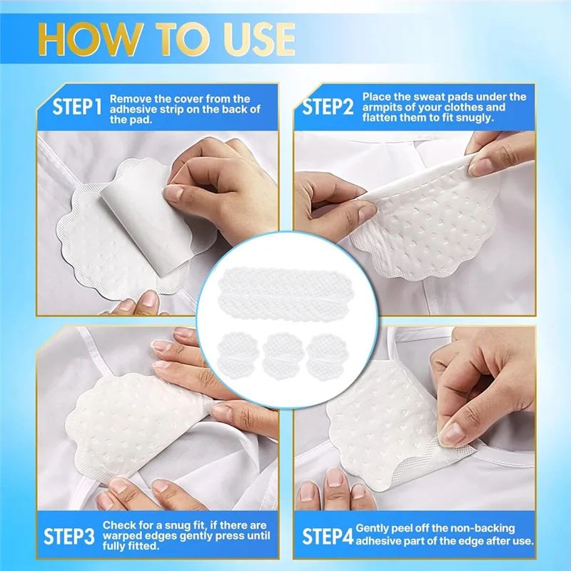 ABZA-подушечки для пота в области подмышек, 200 шт. Гипердидироз, одноразовые подушечки для пота подмышек, подмышки без пота