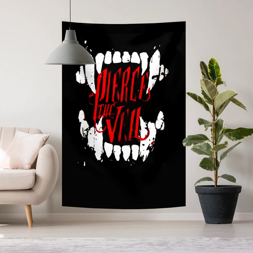 Tapiz Pierce The Veil Mandala - Decoración de pared Hippie - zdjęcie 1