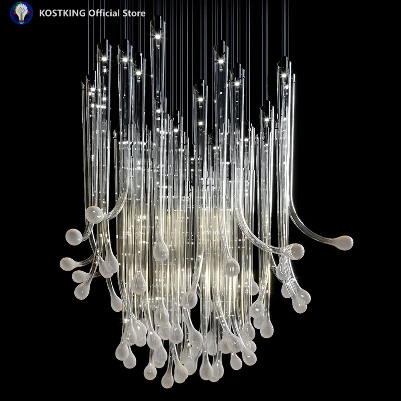 Creative Project Chandelier LightA Touch Of Coastal Cascading Chandelier Glass Tube Coral Pendant Light