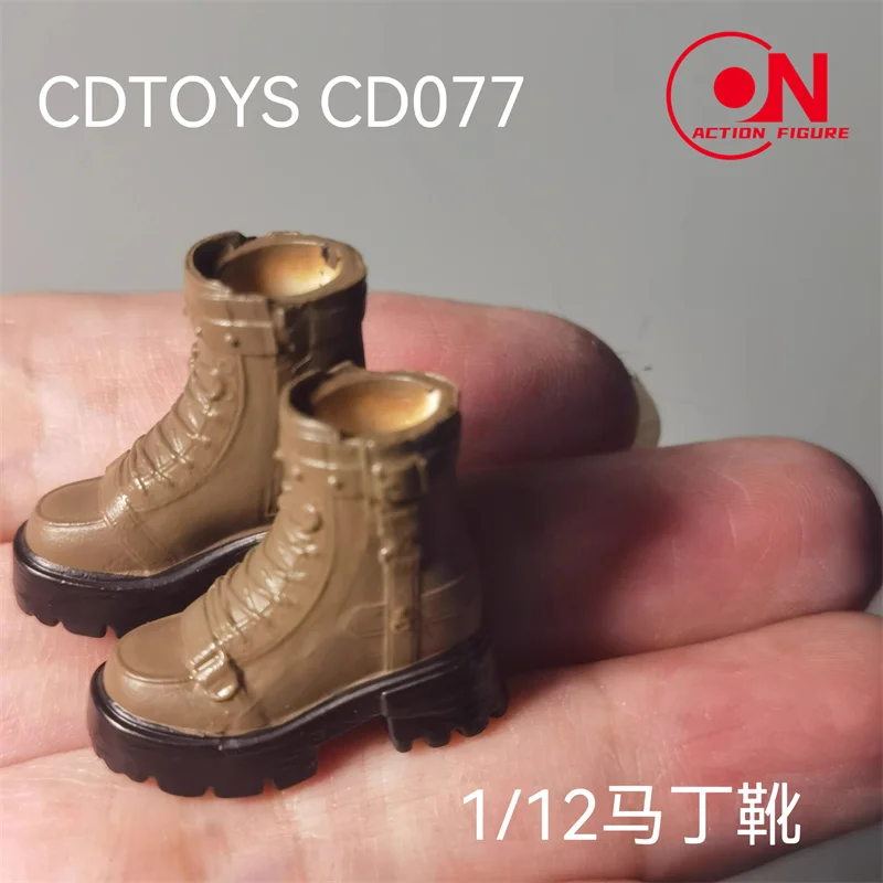 cdtoys cd077 1/12 فاسق دراجة نارية نمط الأحذية الصلبة الأحذية نموذج صالح 6 ''الجندي انفصال قدم عمل الشكل الجسم الدمى #2