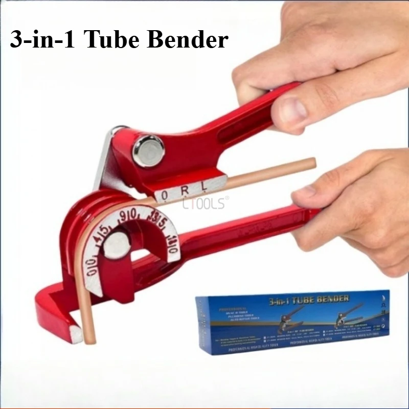

0-180° 3-in-1 Tube Bender Multi-purpose Manual Pipe Bender Professional High Duality Tools Household Copper Brass Aluminum Tube