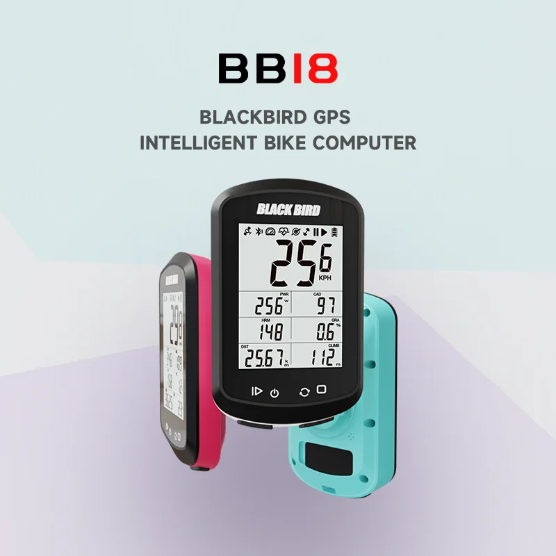 

BLACKBIRD GPS Bike Computer BB18 Wireless Bicycle Speedometer Odometer Display Waterproof Support Data Sensor Heart Rate Cadenc