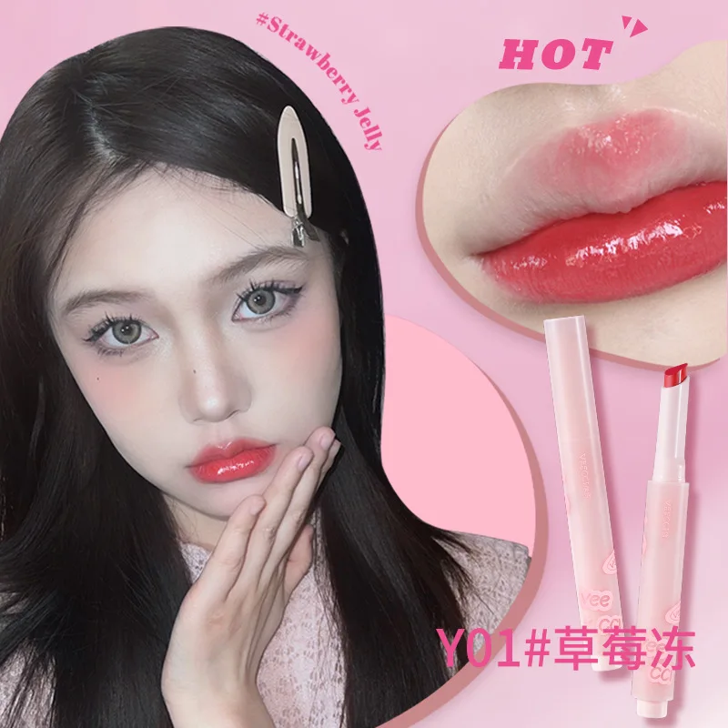 VEECCI Solid Lip Gloss Jelly Lipstick Crystal Moisturizing Lip Balm Mirror Lip Glaze Fade Lip Lines Easy To Wear Long Lasting