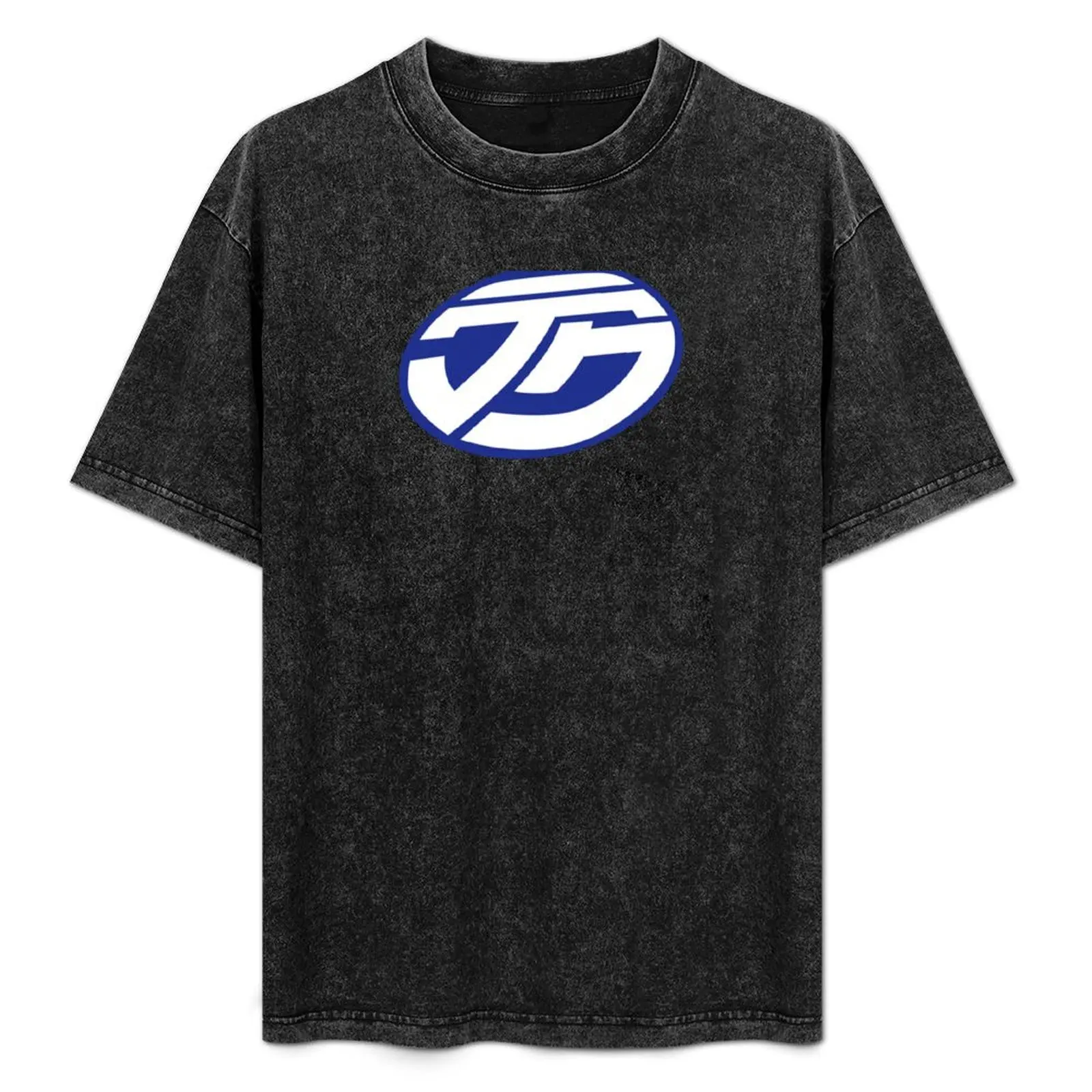 Camiseta Teku Logo lisa blanca sobre azul