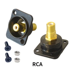 RCA female to female straight butt joint with screw fixed panel adapter connector module