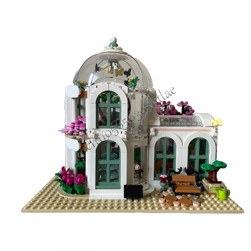 1733 PCS 모크 식물 시리즈 나비 집 모델 블록 DIY 세트 교육용 조립 블록 장난감 어린이 크리스마스 선물