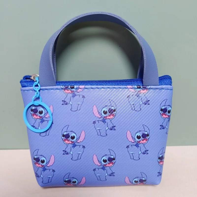 Kawaii Lilo & Stitch Portable Coin Purse Cartoon Disney Handbag Style Wallet PU Mini Headphone Lipstick Storage Bag Women Wallet