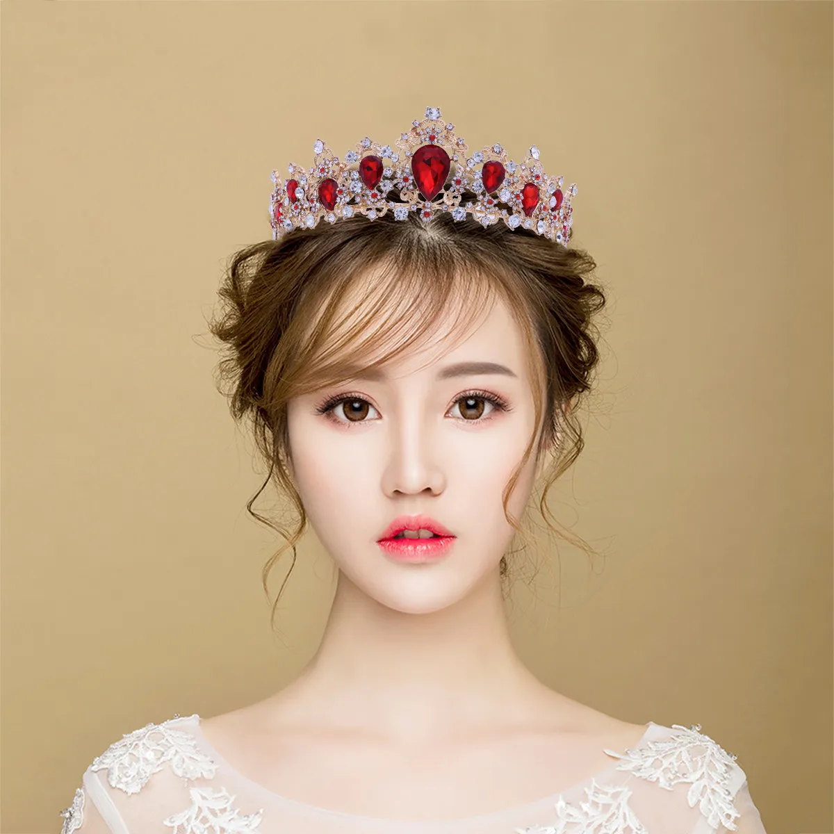 

Princess Crystal Tiara Silver Wedding Headpiece Bridal Hair Accessories Women Party Jewelry