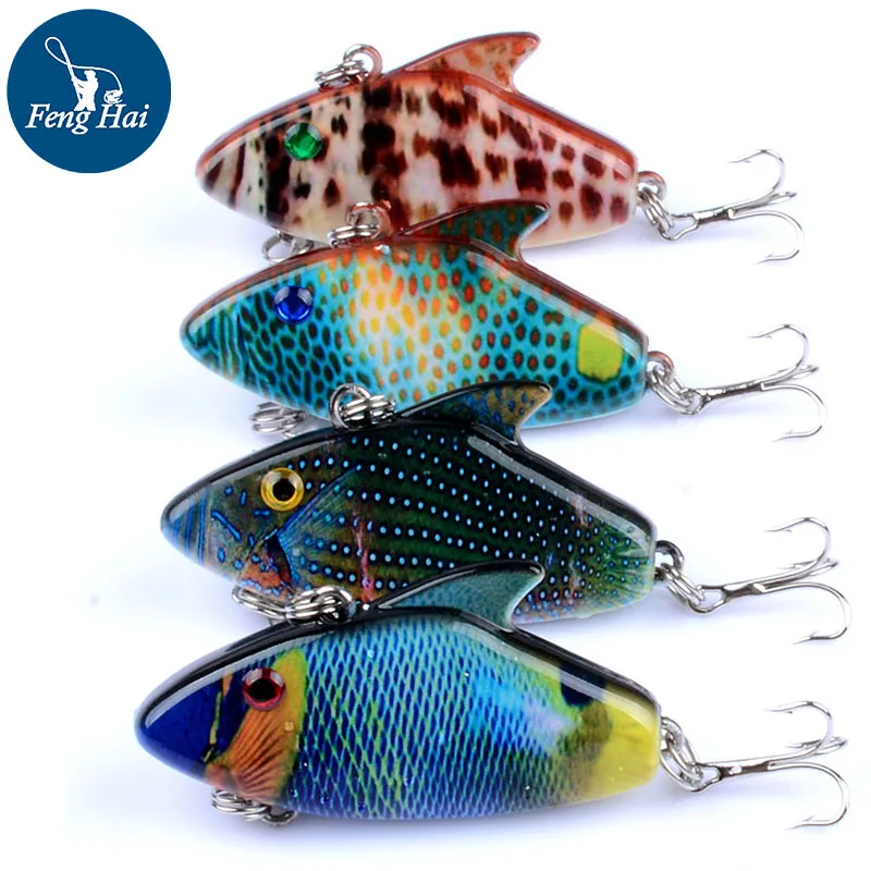 

Painted Fishing Lures 4 Colors VIB Hard Lures pesca Full swimming Layer Bionic Lures FISHING Bait Mimics Fishing Supplies