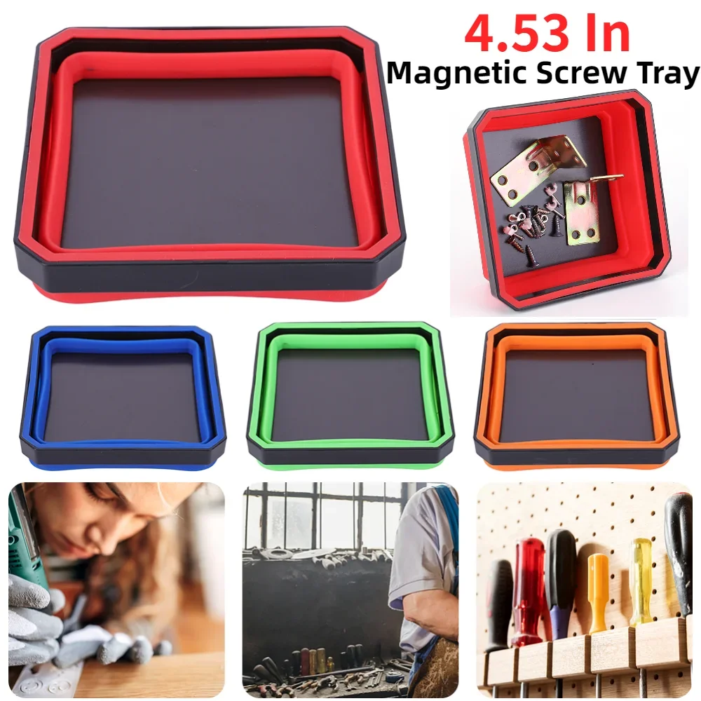 

Магнитная деталь 4,53 дюйма, складной магнитный лоток для деталей, ящик для хранения инструментов, ящик для хранения, лоток для мелких металлических деталей