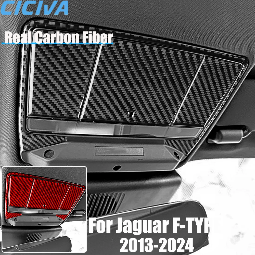 

Автомобильные аксессуары из настоящего углеродного волокна, чехол для лампы для чтения, мягкая наклейка для Jaguar F-type 2013 2014 15 16 17 18 19 20 21 22 23 24