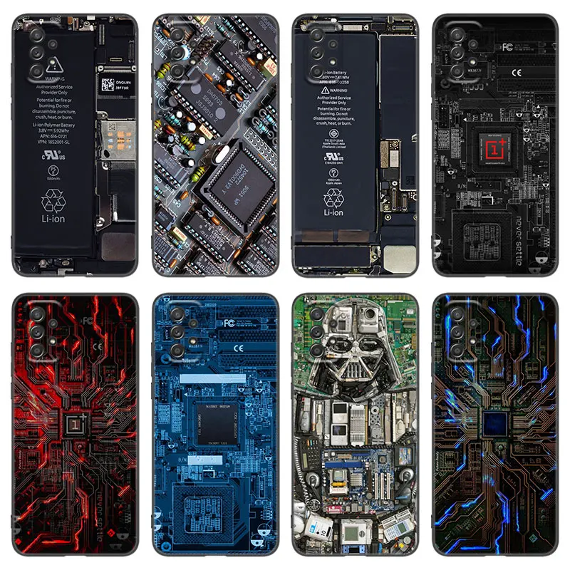 Motherboard Circuit Board Phone Case For Samsung A21 A30 A50 A52 S A13 A22 A32 4G A33 A53 A73 5G A12 A23 A31 A51 A70 A71 A72