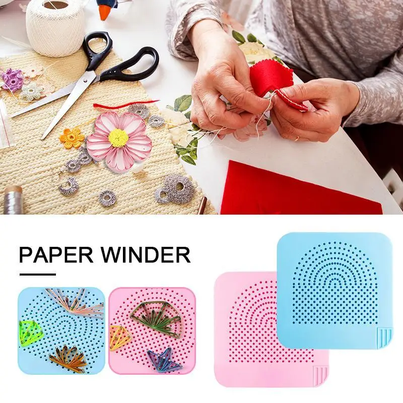 Paper Quilling Board Handmade Paper Rolling Template Knitting Grid Guide Winder 20 Roots Needle Plate DIY Paper Quilling Tools