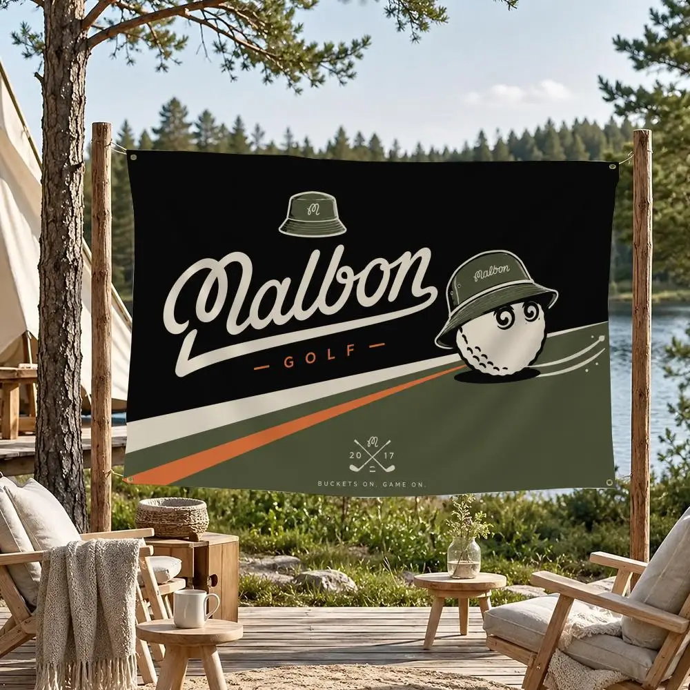 Ashion Golf MALBON Flaggen, Flagge für Zimmer, Wohnheim, Camping, Picknick, Kunststil, Garage, Bar, Wanddekoration, Banner – Detail 13