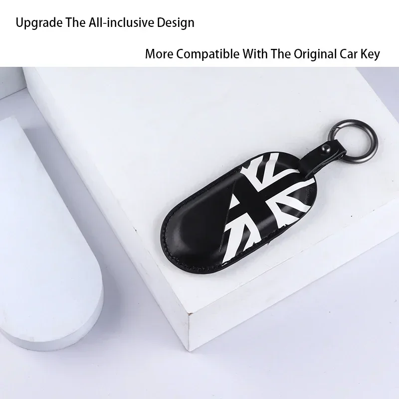 For Mini  Cooper U25 J01 J05 F65 F66  2023 2024 Leather Car Key Case Cover Protector Remote Accessories Holder Shell Keychain - view 4