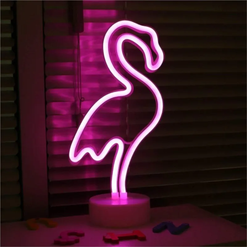 Creative Coconut Palm Tree Led Neon Borden Licht Met Houder Base Voor Feestartikelen Tafel Home Decor Kinderen Gift Night lamp