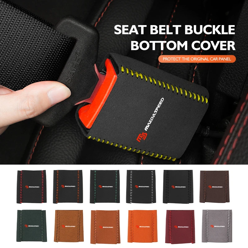 For Mazda 6 3 CX5 5 2 323 CX7 Demio Atenza Axela MX30 CX30 CX3 Car Seat Belt Buckle Clip Suede Wear Resistant Protector Cover