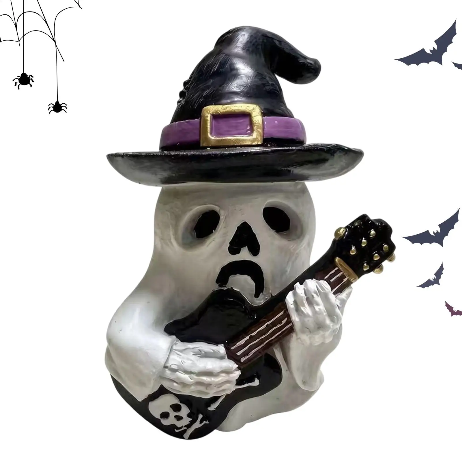 Halloween Pumpkin Sculpture Seasonal Horror Display Ornament Halloween Desk Pumpkin Ghost Decor For Bedroom Living Room Dining