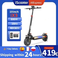 IScooter iX3 10 inch 800W Electric Scooter 40KM Max Range Electric Scooters 10Ah 40 km/h Powerful Electric Kick Scooter