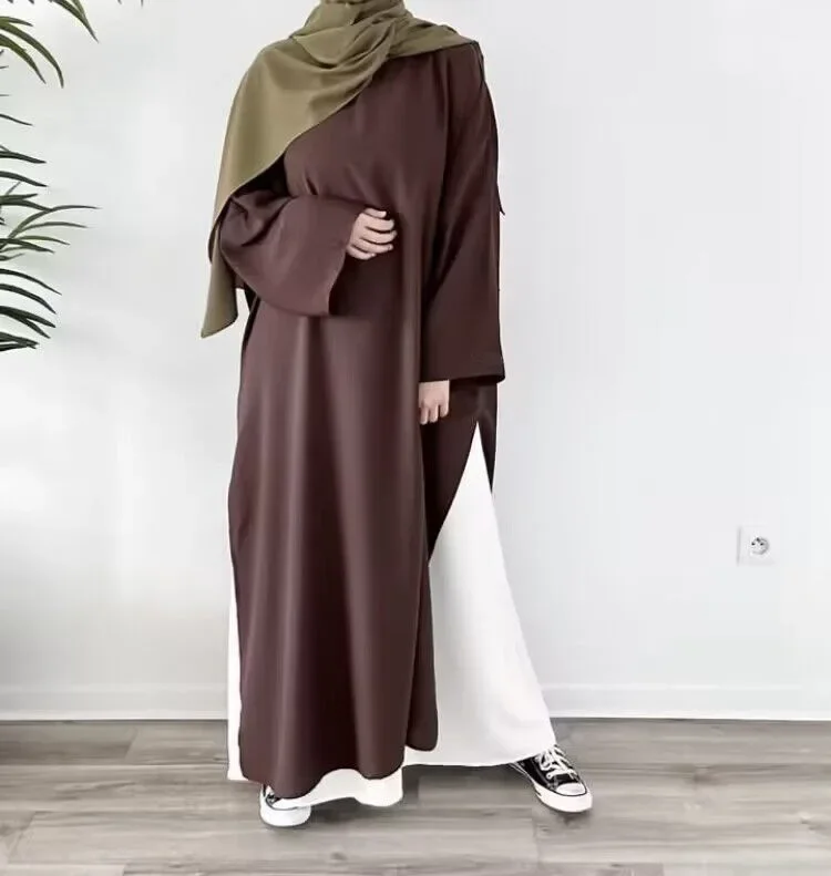 

2 Pieces Set Muslim Women Abaya Morocco Party Dress Prayer Clothing Robe Ramadan Musulman Djellaba Jalabiya Caftan Femme Abayas