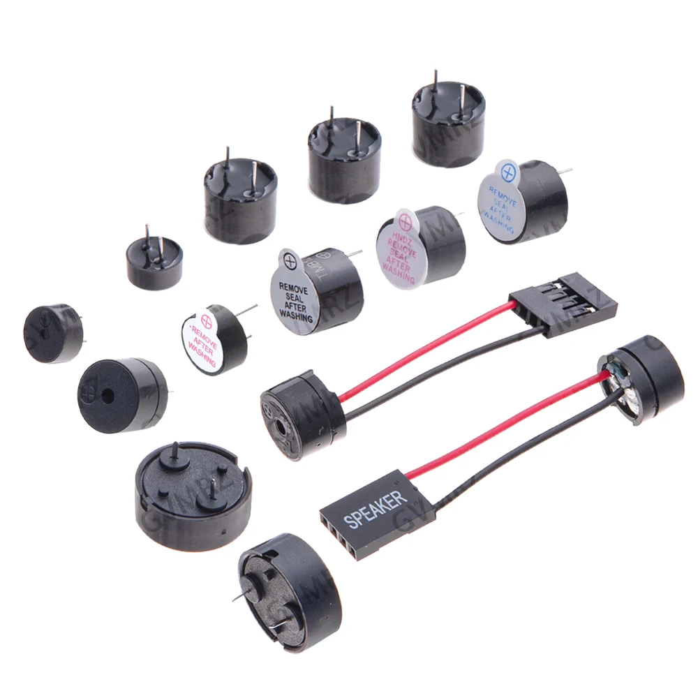 5PCS/10PCS 3V/5V 9042/12095/12085/YD15240 Series Passive & Active Electromagnetic Piezo Buzzer Assortment for Electronics & DIY