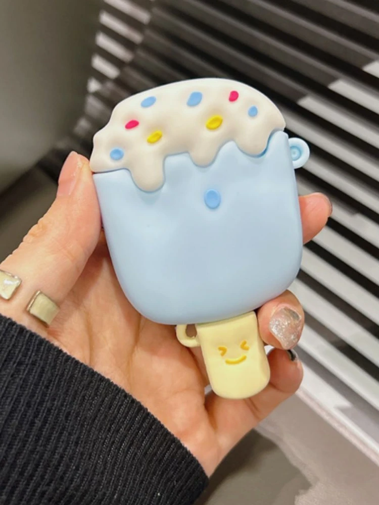 

Защитный чехол для наушников с мороженым, подходит для Airpods1,2,3,Pro, беспроводной силиконовый защитный чехол для Bluetooth наушников, 2024