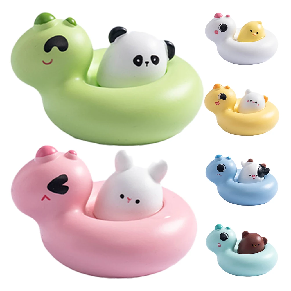 

6 Pcs Miniature Animal Statues Resin Micro L Decor Small Figurines Fairy Garden Plant Pots