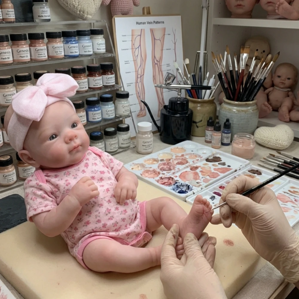 

18 Inch Bettie Silicone Baby Doll Handmade Soft Touch Bebe Reborn Doll Girl For Gifts