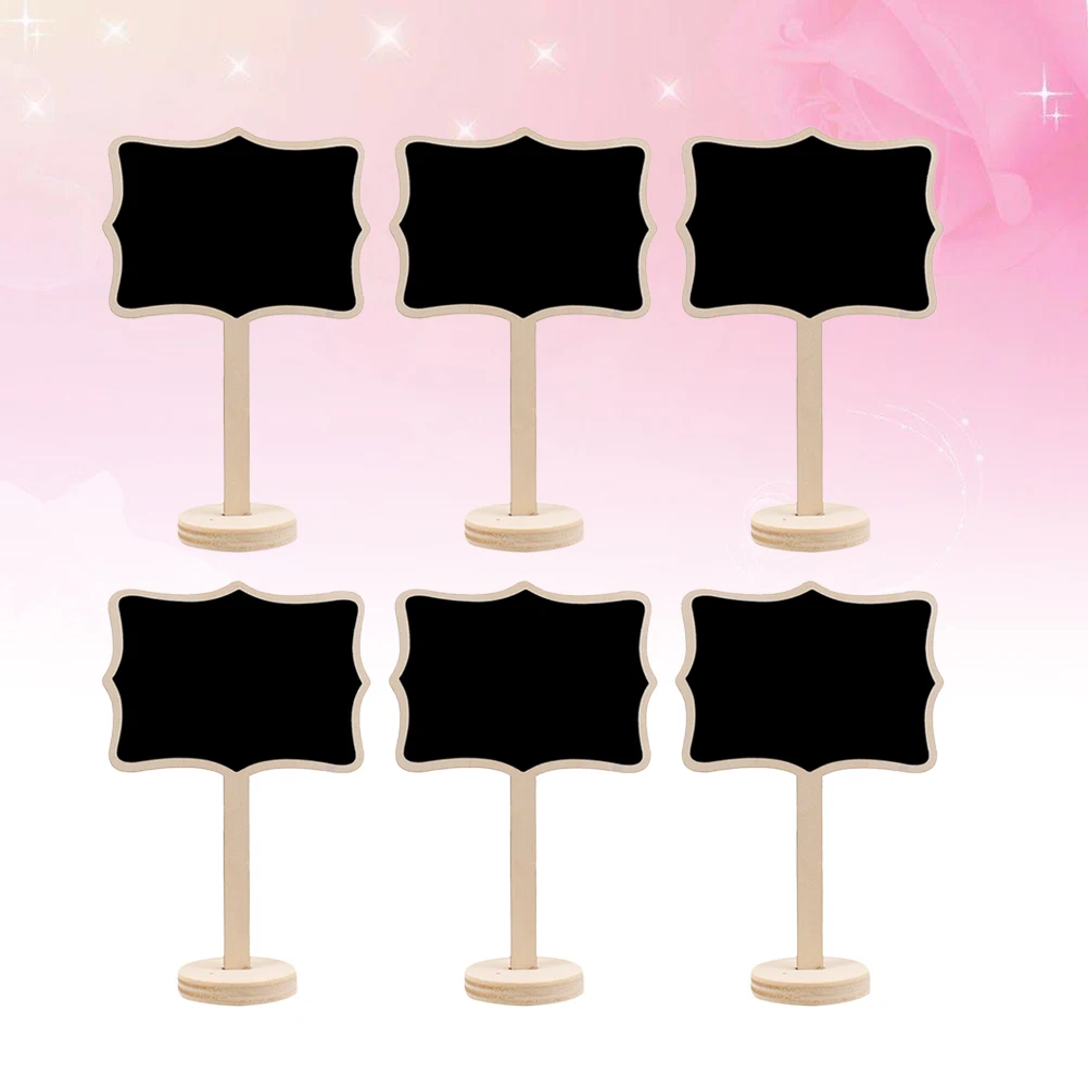 10 Stück Holztafel, kleine Tafel für Hochzeit, Party, Dekoration, Tischnummer, Blumenmuster, Nachrichtentafel, Memo, Büro