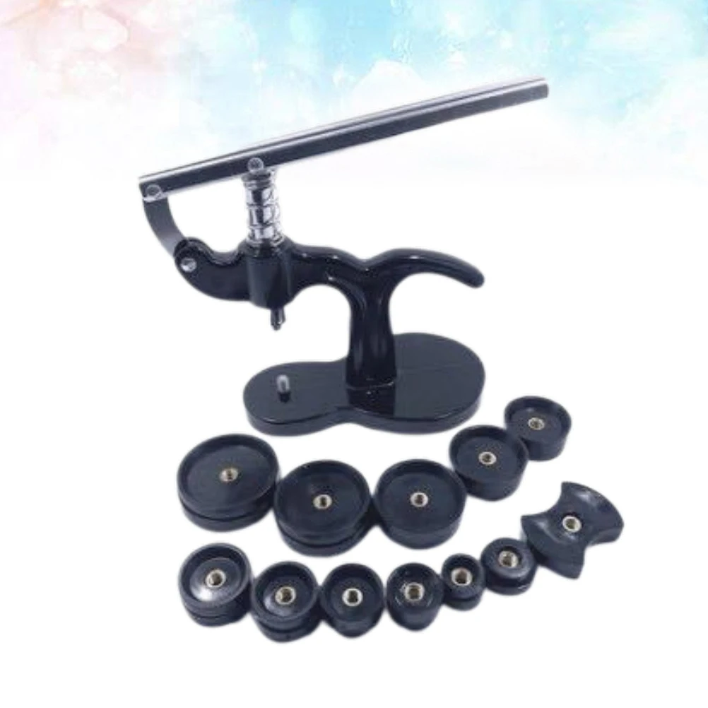 

Heavy Duty Steel Watch Case Press Tool Dies Non-Scratch Watch Repair Kit Remover Crystal Glass Fitting Black For