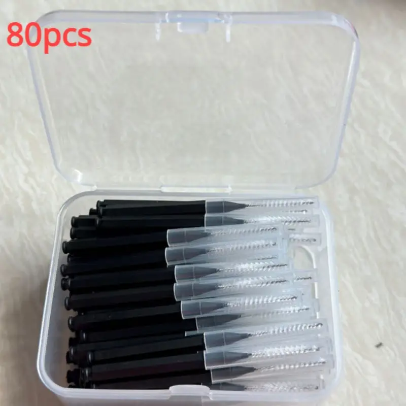 30/80/150/160Pcs I-type push pull interdental brush 0.6-1.5Mm Cleaning Between Teeth Oral Care Orthodontic I Shape Tooth Floss - Image 21