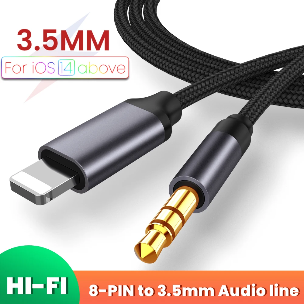 Câble d'extension répartiteur audio pour iPhone, câble audio pour haut-parleur de voiture, câble de sauna pour téléphone, 3.5mm, Jack Mx, 14, 13, 12, 11