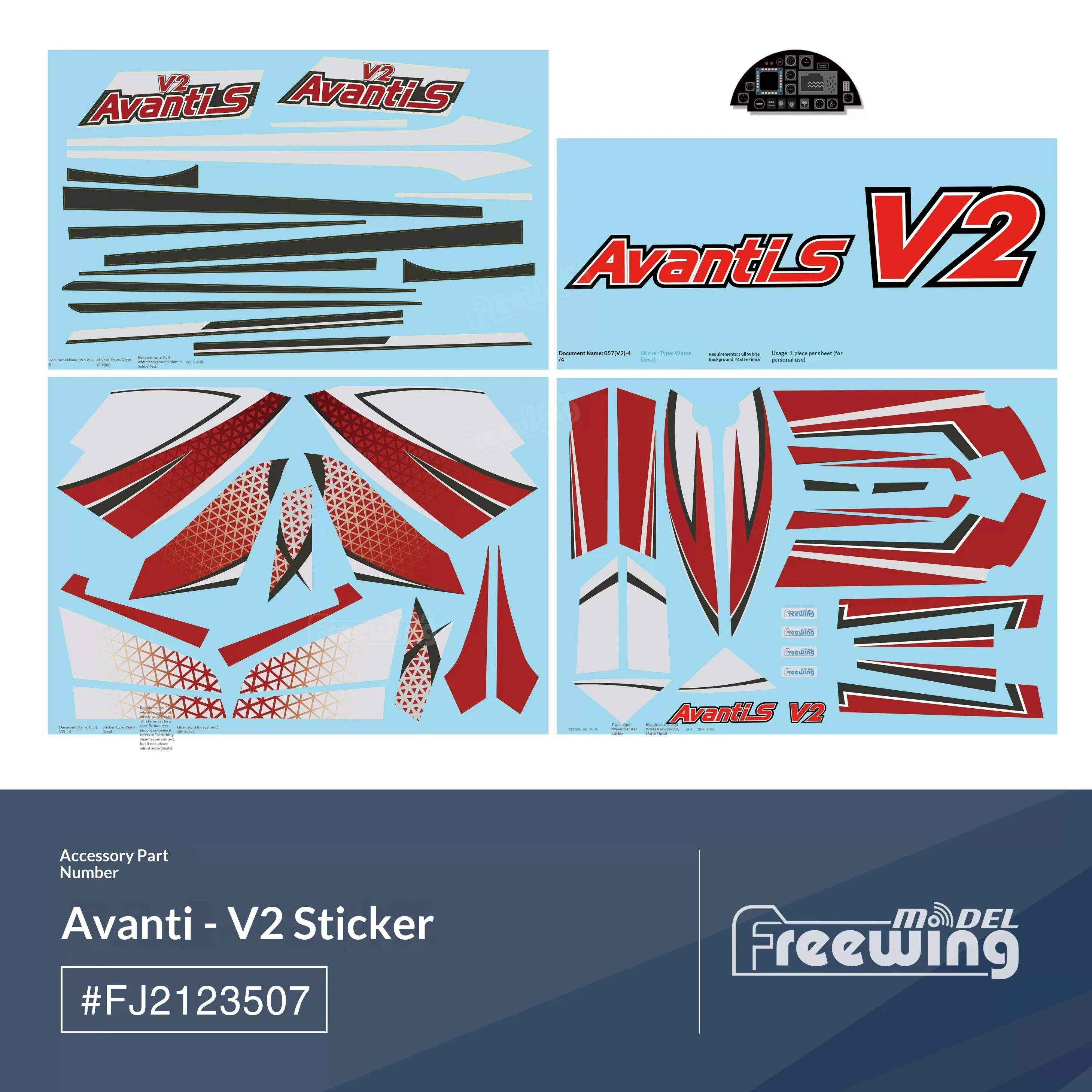 Freewing Avanti S V2 80mm EDF Jet Spare Parts For 1236mm 1300mm RC Sport Airplane Ducted Fan Model Aircraft Hobby Accessories