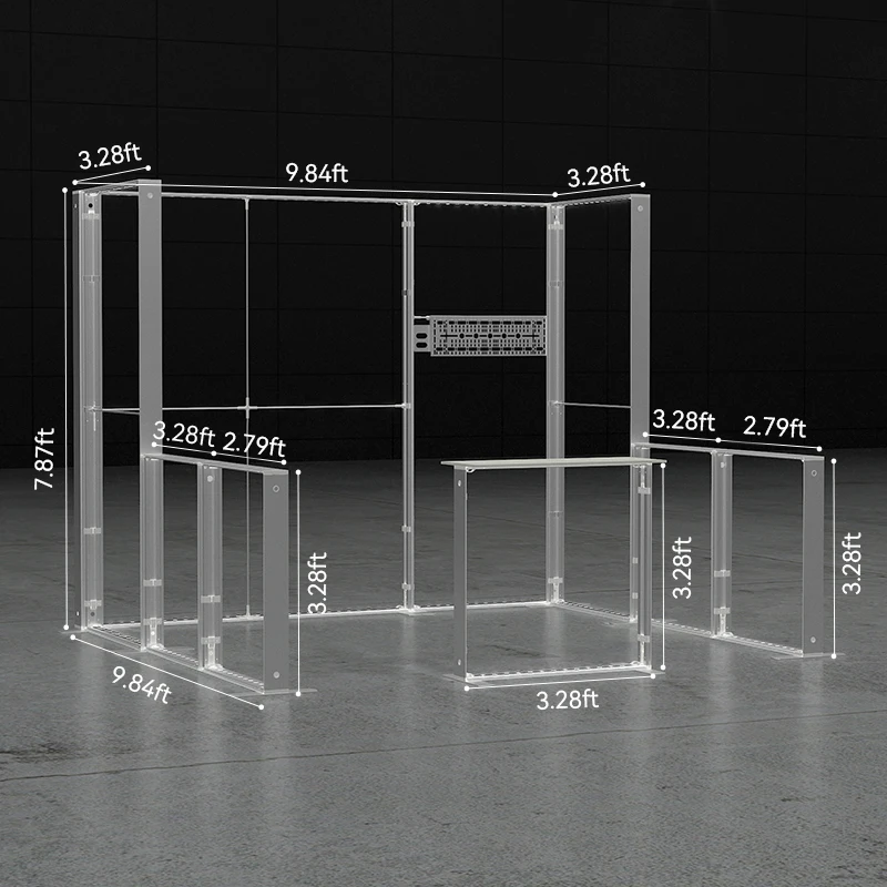 SEGO 10X8ft Aluminum Portable Easy Set up Trade Show Booth Lightweight Exhibition Booth Stands