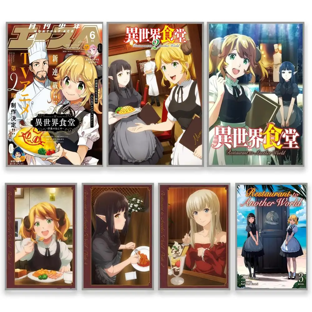 ملصق R-Restaurant to Other World Anime ملصق مثالي فني ذاتي اللصق مصمم لمساحات مكتب الطعام المنزلية المتينة