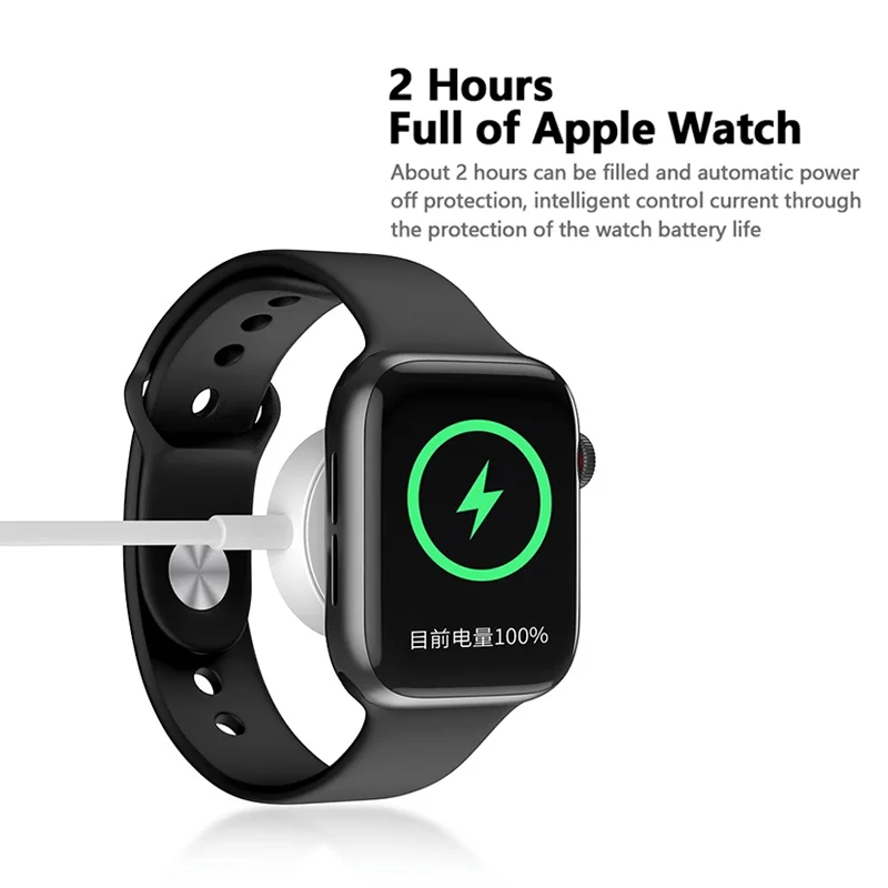 ที่ชาร์จไร้สายแม่เหล็กแบบพกพาสำหรับ Apple iWatch Series 9 8 7 SE 6 5 USB C สำหรับ Apple Watch 9สายชาร์จเร็ว