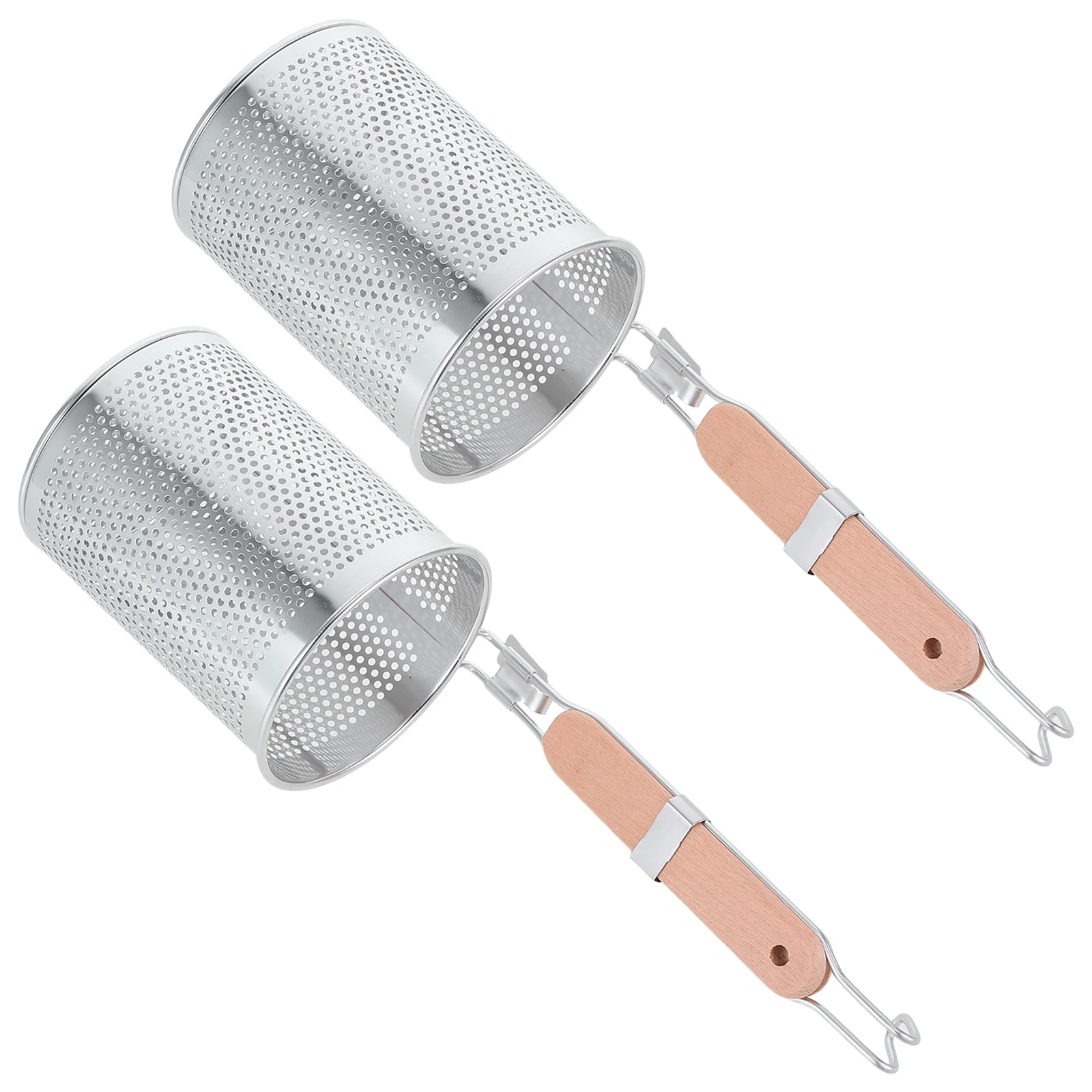 

2 Pcs Stainless Steel Colander Ramen Noodle Pasta Strainer Noodles Filter Basket