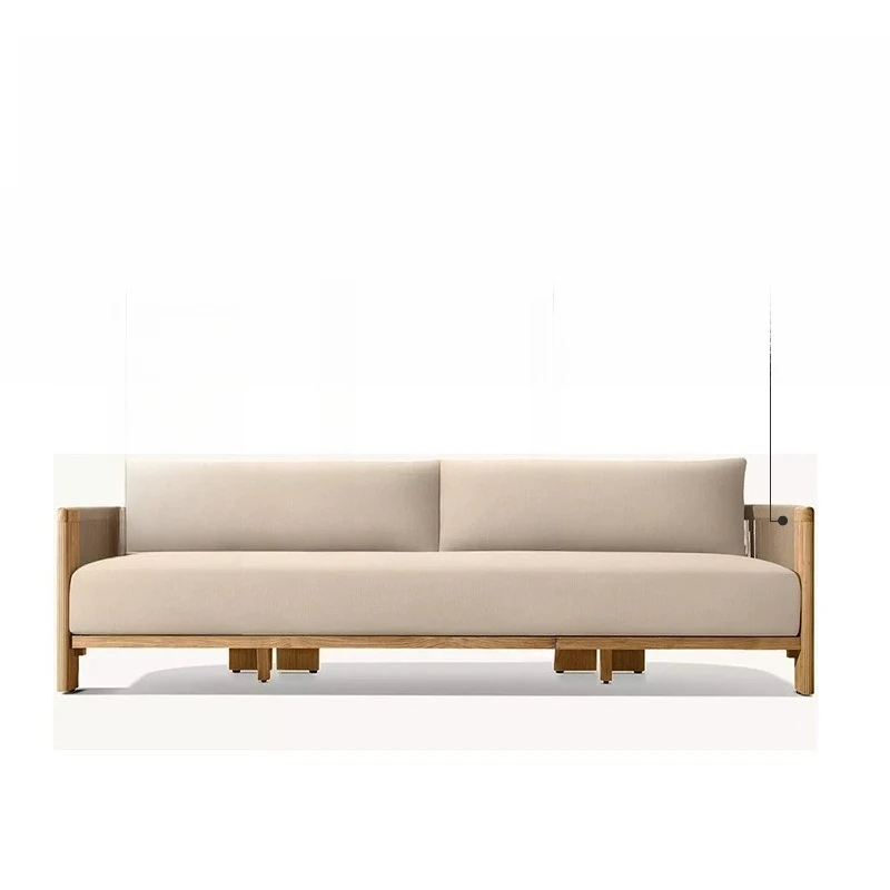 

Outdoor courtyard villa balcony rope coffee table garden leisure solid wood hotel rattan chair furniture