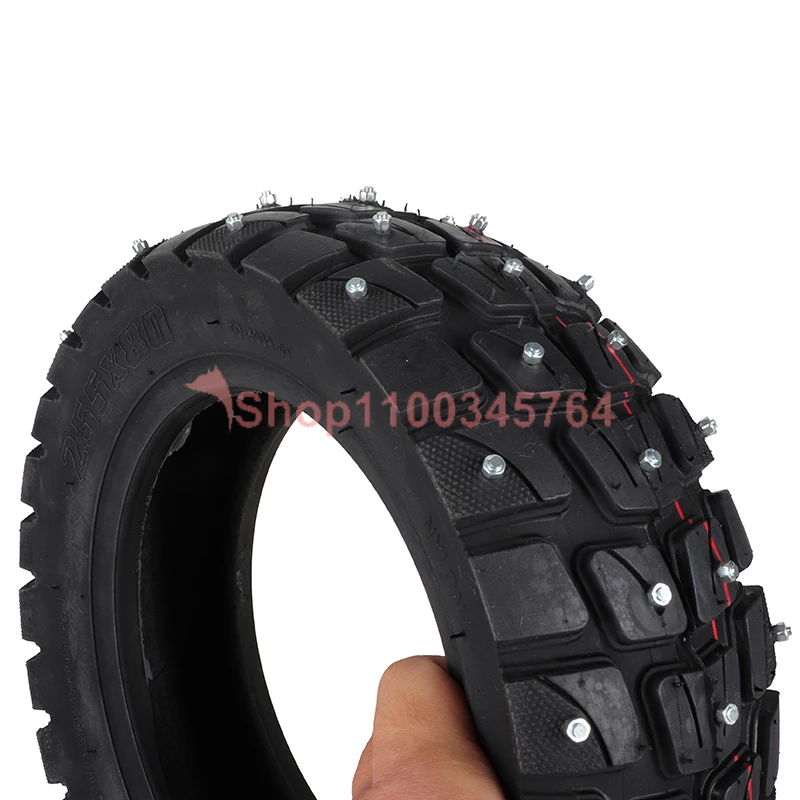 TUOVT 255X80 Tyre Winter Snow Tires for Electric Scooter Zero 10x Dualtron KuGoo M4 10 Inch 10x3.0 80/65-6 Off Road Tire