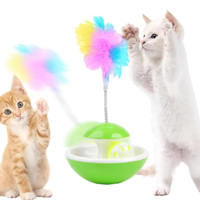 Stimulating Cat Toys Rattle Bell Toy Kitten Auto-Balancing Ball Cats Entertainment Supplies For Study Room Cat House Pet Shelter