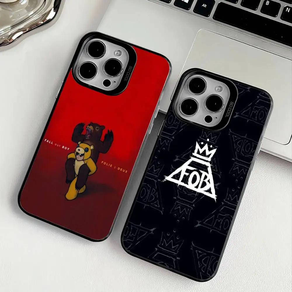 حافظة هاتف The Classic Band F-Fall Out Boy حافظة هاتف شفافة متغيرة الألوان 11-16 حافظة TPU مضادة للسقوط، مقاس نحيف.