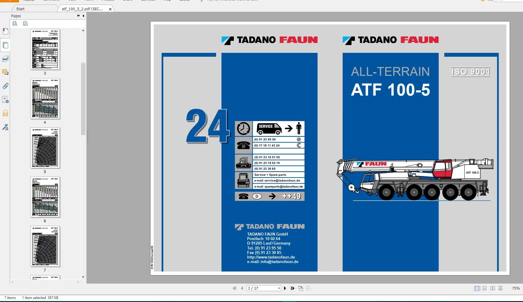 Tadano Faun Mobile Crane Workshop & Part Catalog Manual Full Model DVD