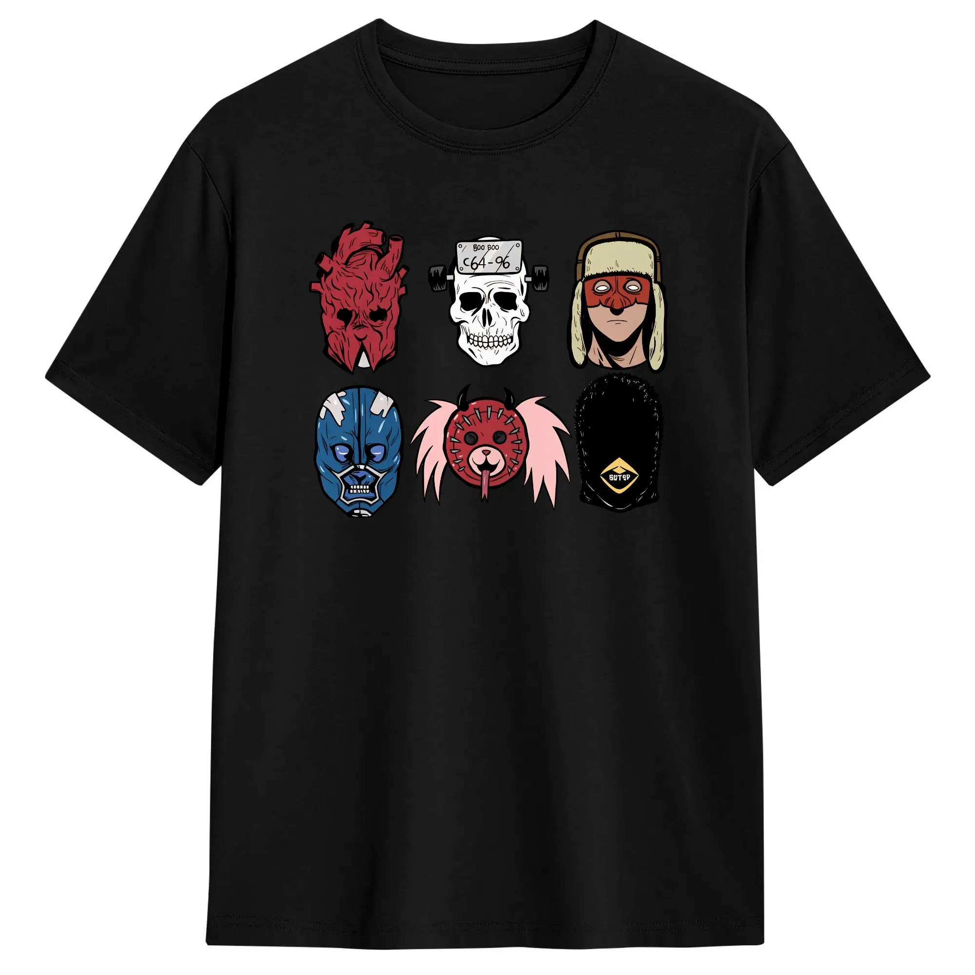 Camiseta Dorohedoro Masks, camiseta de algodão puro para praia, camiseta para adultos com estampa Harajuku, camiseta vintage de manga curta