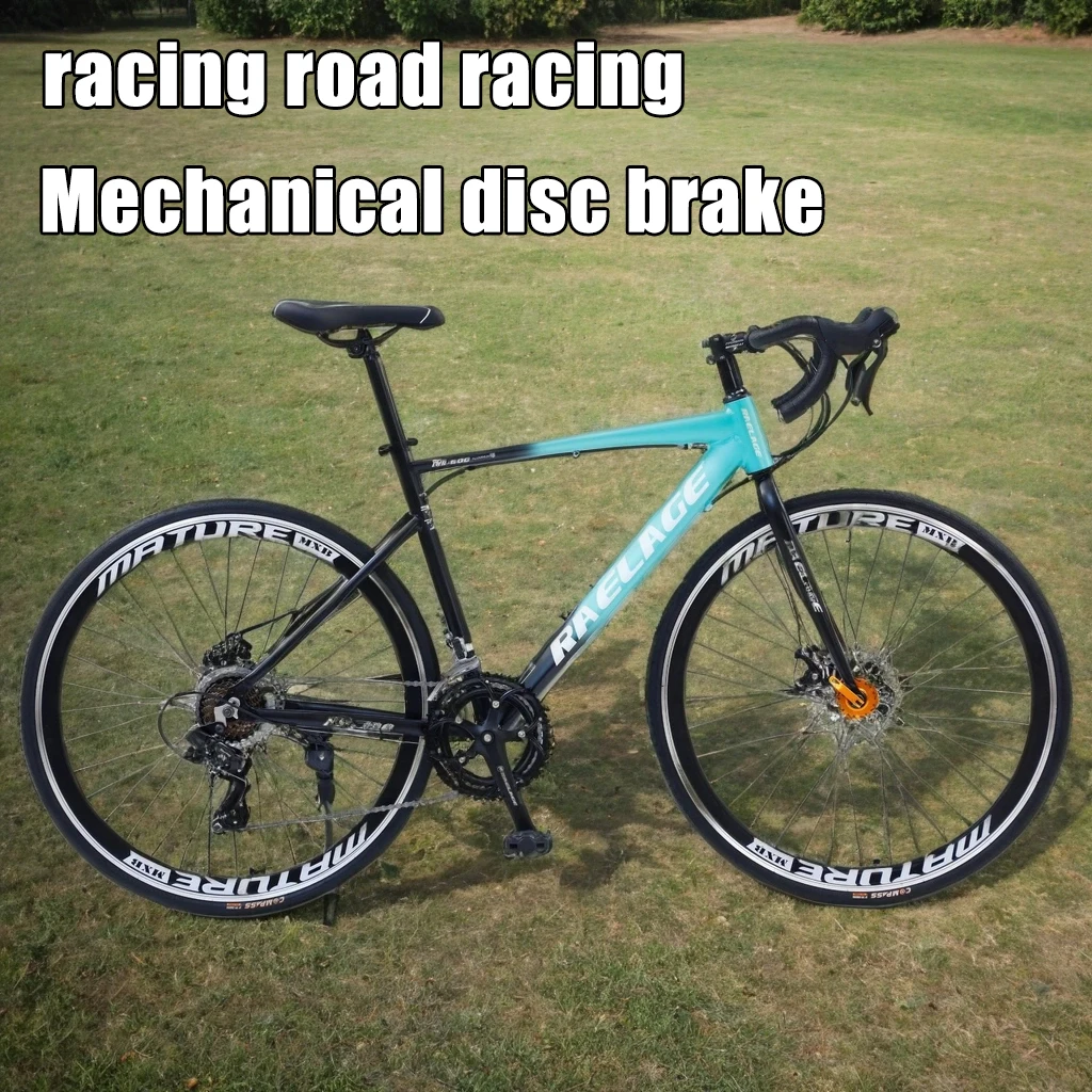 700*28C road bicycle lightweight aluminum alloy frame racing road racing mechanical disc brake bicicleta 18-speed gravel bike