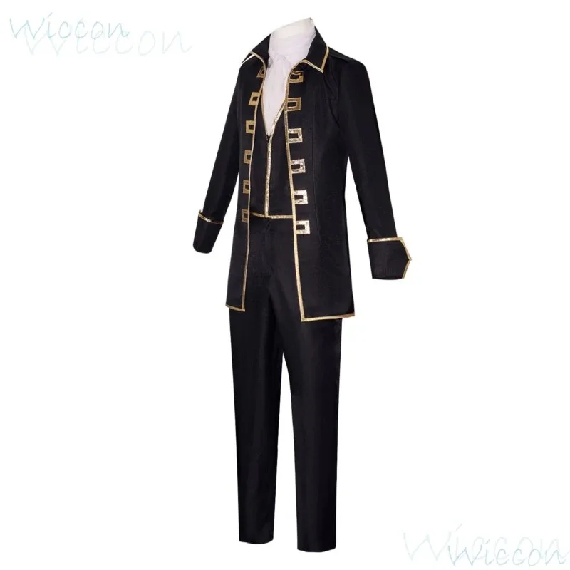 CyAnime Shinsengumi Gintama Cosplay Black Suit Cosplay Costume Hijikata Toushirou Kondou Isao uniform Set Party Outfit for Men