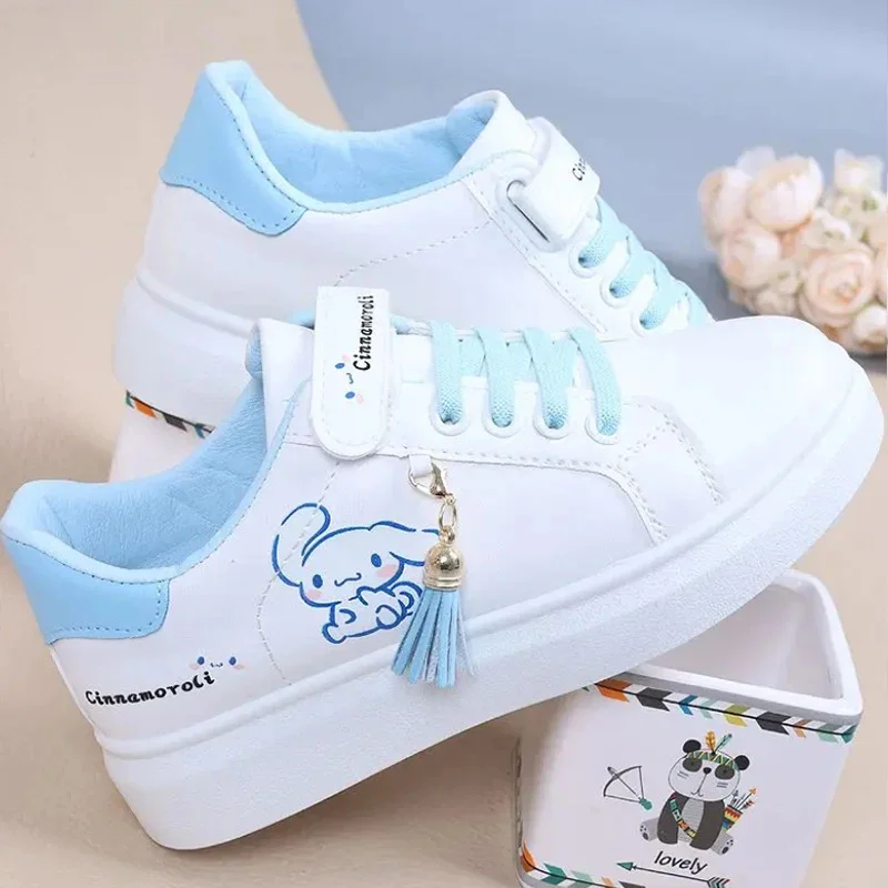 Sanrio Kawaii Kuromi Cinnamoroll Children Shoes Girls Heart Cute Anime My Melody Sneakers Soft Bottom Anti-Slip Gift for Kids