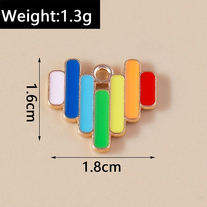 20 قطعة 18x16 مللي متر لطيف ملون المينا الحب القلب Charms المعلقات لصنع انخفاض الأقراط DIY القلائد أساور مجوهرات زعنفة